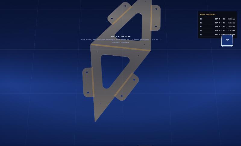 Tri Pi frame 002 unfolded, checked complete